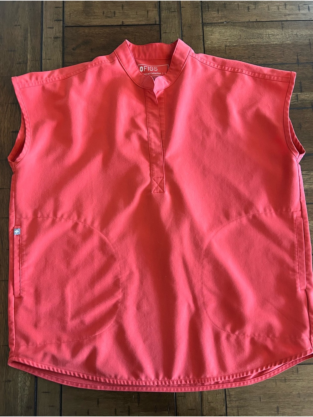 Figs Coral Rafaela Oversized Scrub Top